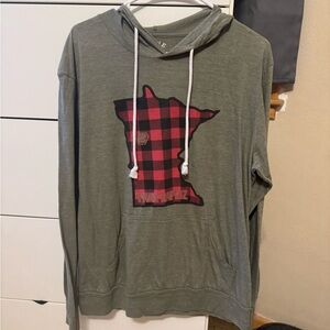 Blue 84 Olive Green Hooded Tee with White Logo